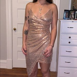 Pink sequined Shein dress